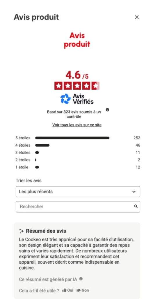 Image avis produit Avis Vérifiés