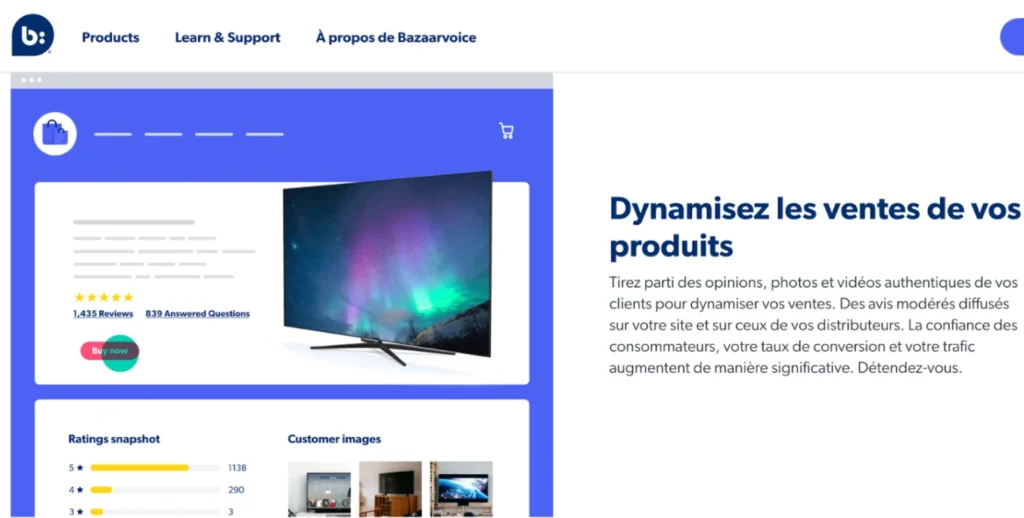 Homepage Bazaarvoice