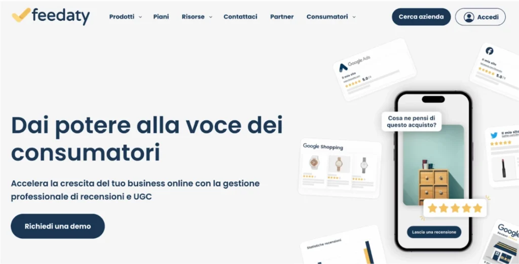 Feedaty homepage site