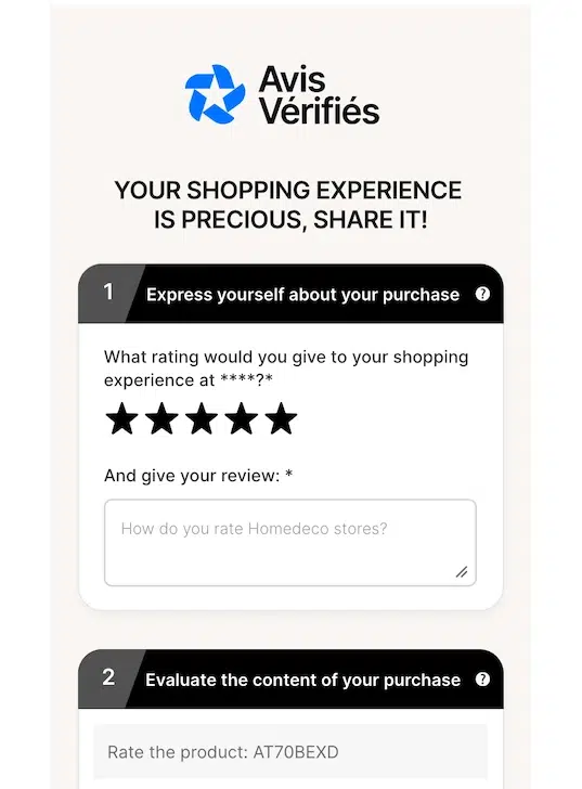 Avis vérifiés collecte avis après achat